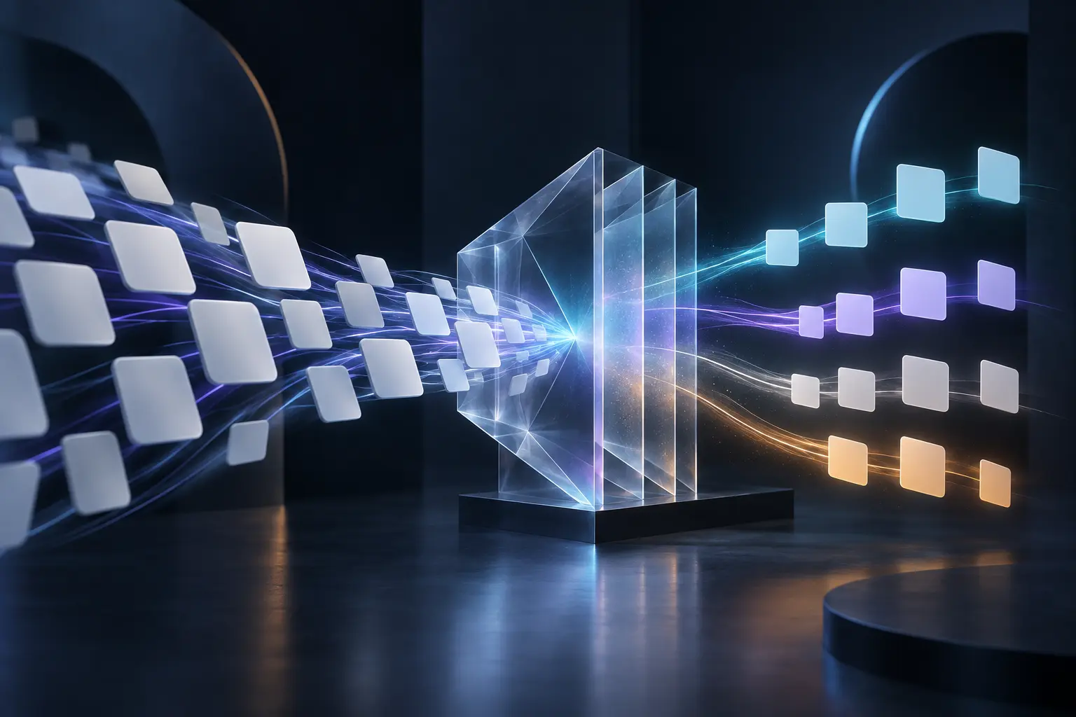 AI detector signals passing through an analytical detection prism