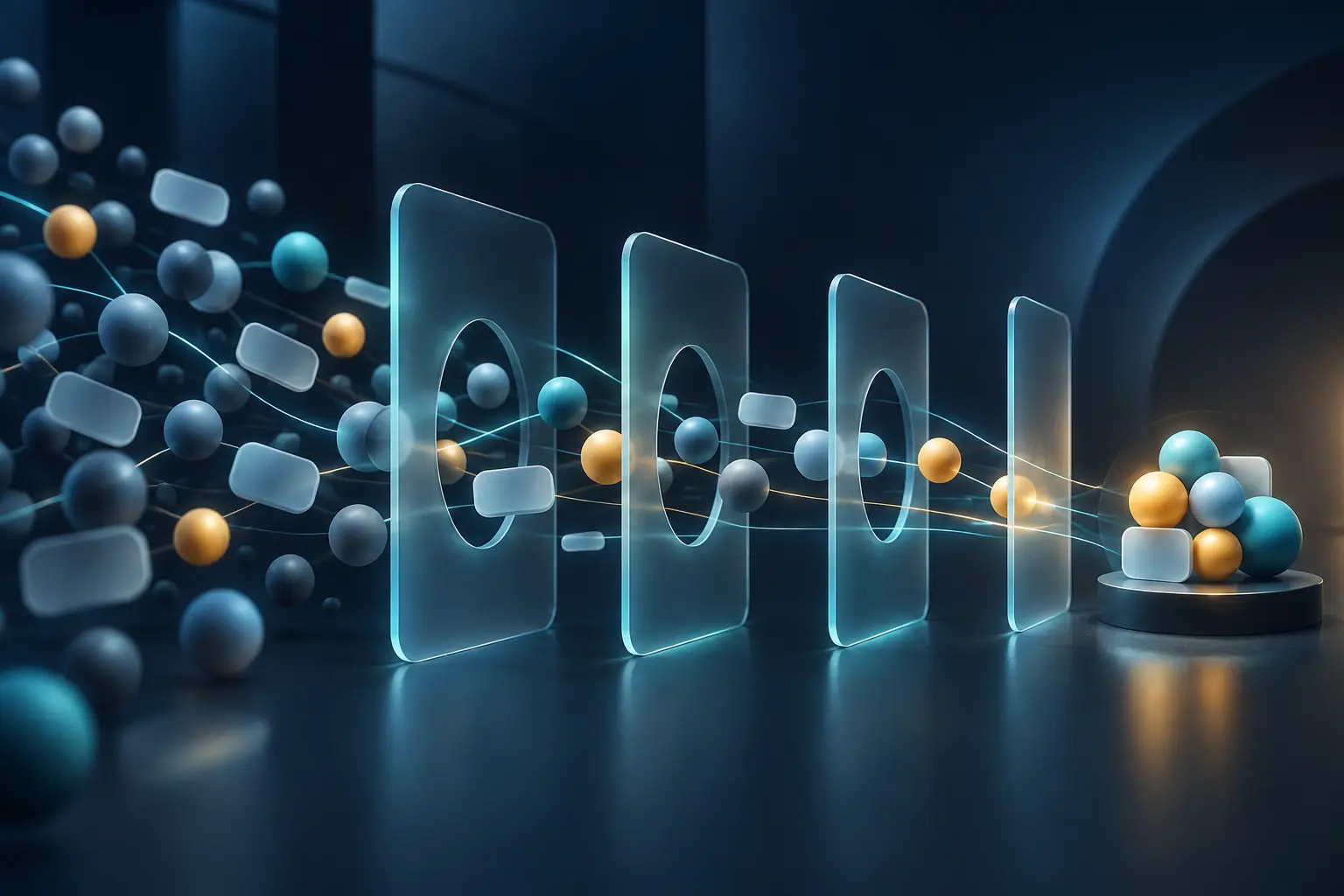 Abstract opportunities moving through a sequence of qualification gates
