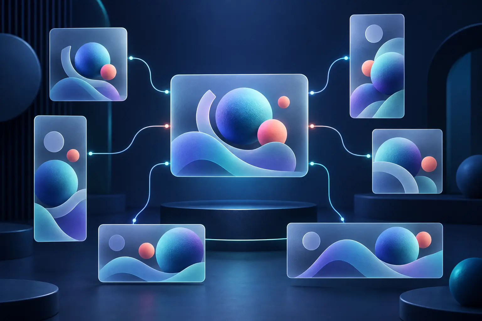 AI social media composition adapted into multiple content formats